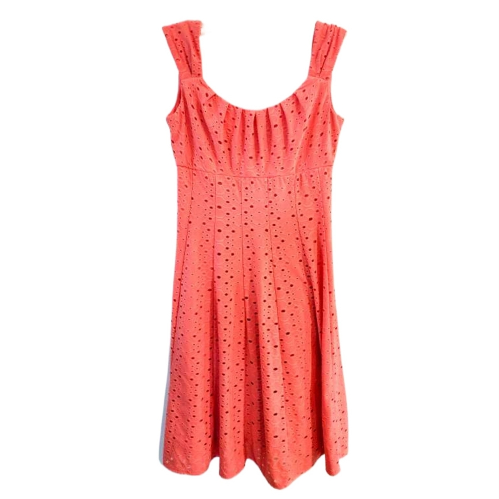 London Times Coral Sleeveless Dress